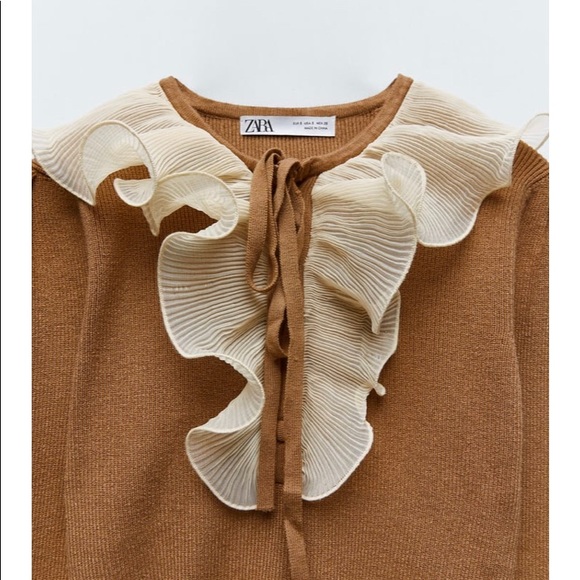 Zara NWT Ruffled sweater - Picture 6 of 6